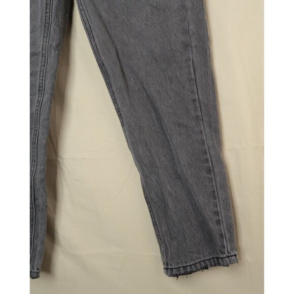 Pull & Bear High Waist Mom Jeans Gray Denim Cotton Straight Leg Women's Size 6 - Picture 5 of 13